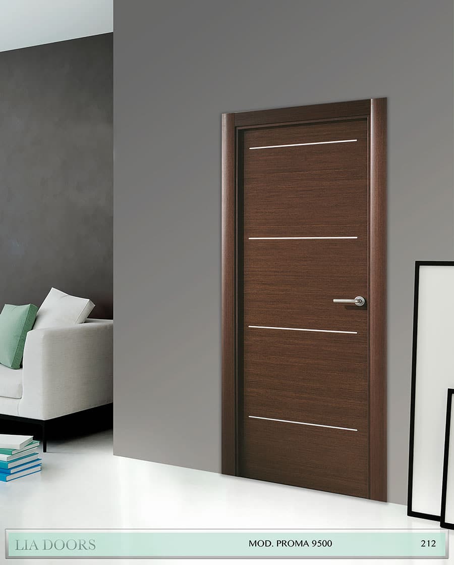 Puerta barniz Wengue Proma en block Ciega BL Modelo 9500