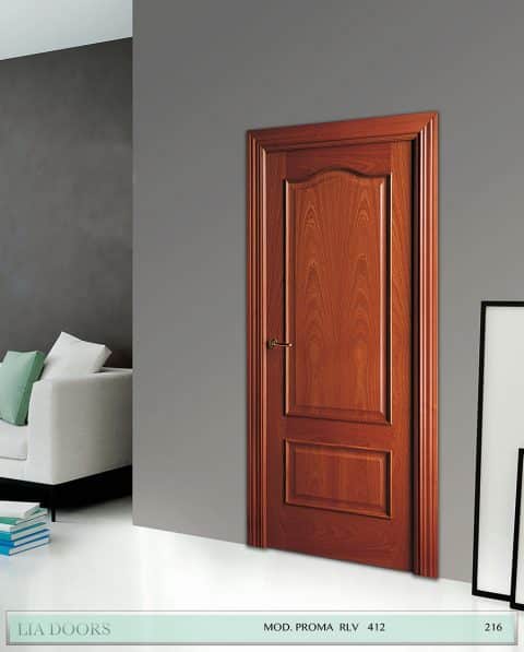 Puerta barniz Sapelly Proma RLV en block Ciega BL Modelo 412
