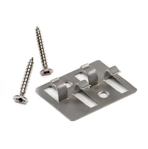 Grapa doble acero inox con tornillo PLUS COVER Bamcover Outdoor GP332T1