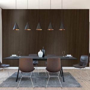 Revestimiento de pared Nogal V-LINE Panel decorativo 3D